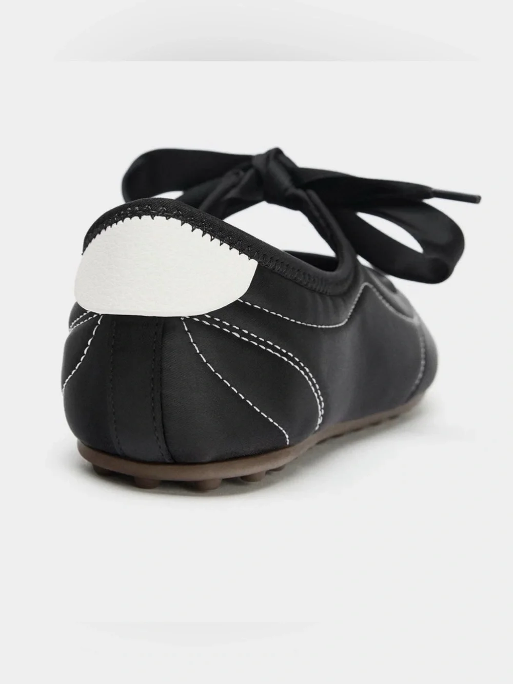🔥🔥Zara Black Ribbon Tie Ballet Flats